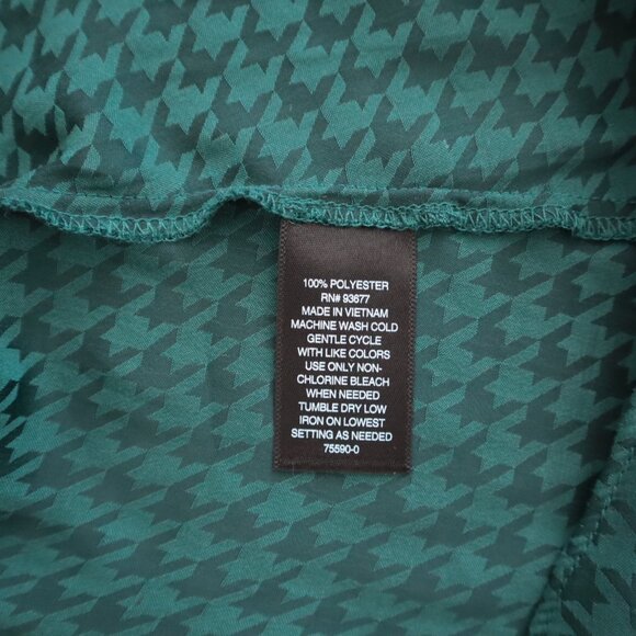 Worthington Houndstooth Satin Blouse with Neck Tie | M - Picture 3 of 5